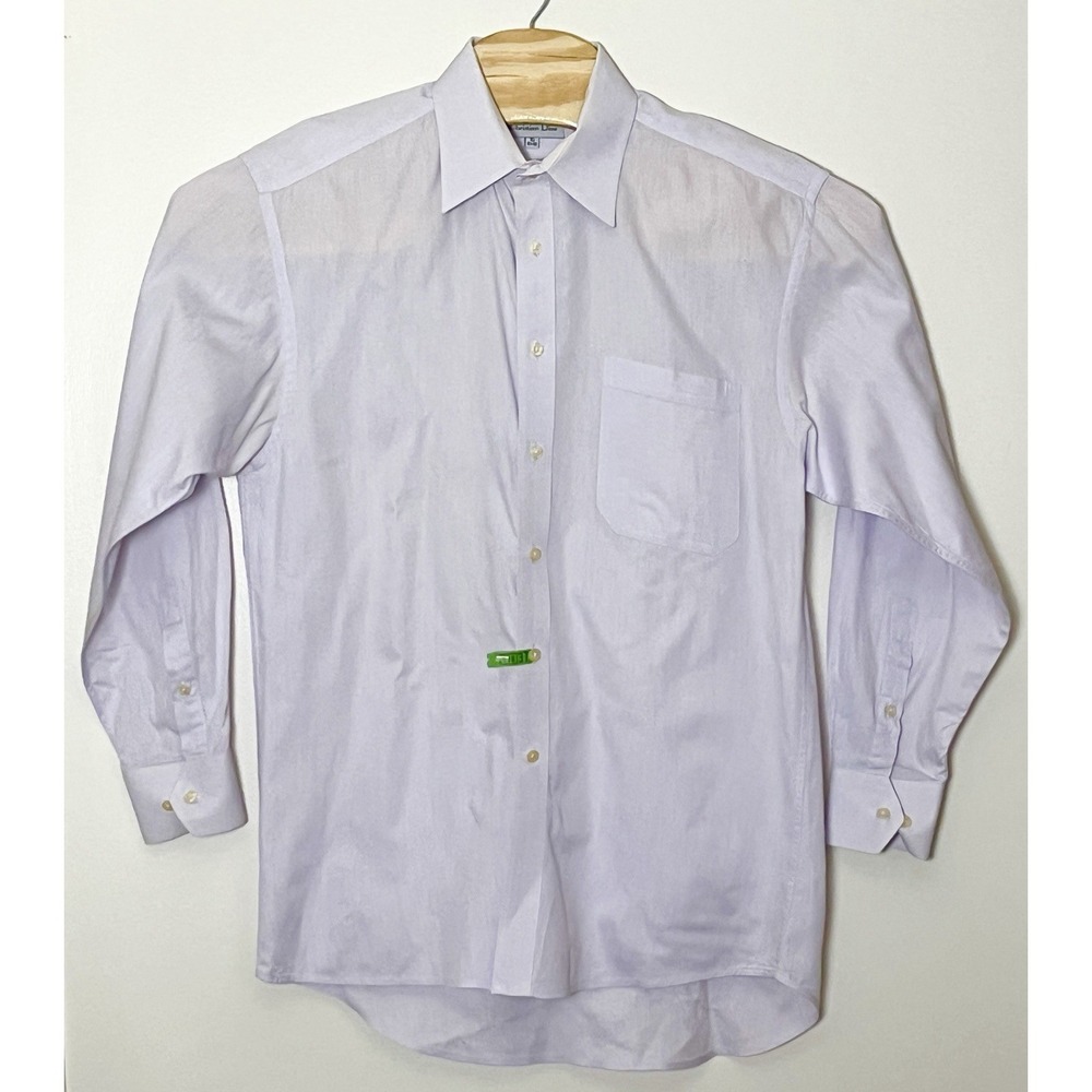 Vintage Christian Dior Dress Shirt Mens 15 Purple 32/33 Quiet Luxury Academia